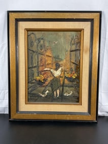 Balcony View of the City, Signed Etta Benjamin Cien