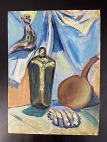 Vintage Expressionist Still Life Painting - Artist Unknown