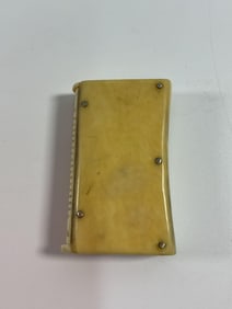 Antique Carved Bone Match Safe