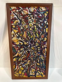 Abstract Fusion by Patricia Leon(Ecuador) Oil and Chocolate on Canvas