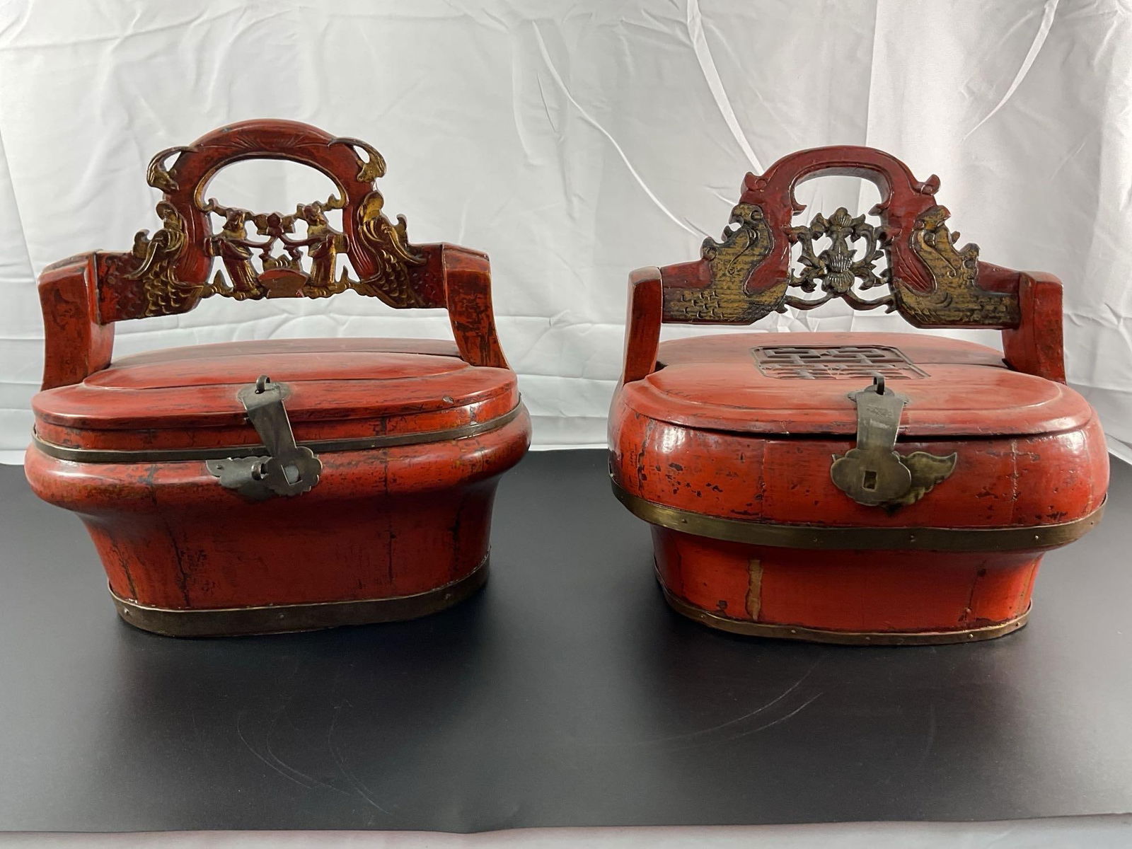 Pair of Antique Chinese Wedding Baskets (1 of 7)