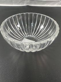 Vintage Cut Crystal Bowl with Starburst Pattern