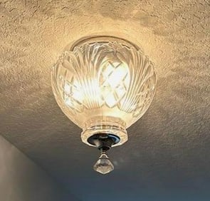Bathroom Chandelier  - Vintage Crystal Flush Mount Ceiling Light - Schonebek