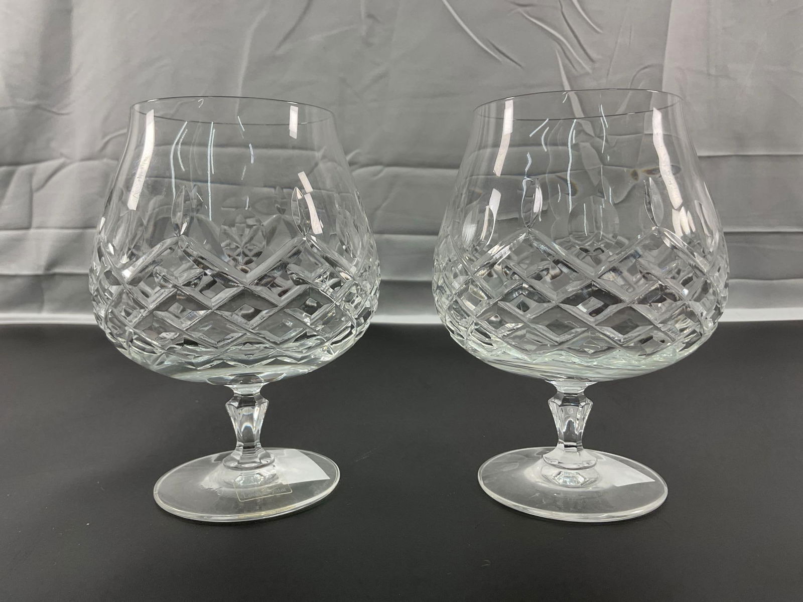 Pair of Vintage Cut Crystal Brandy Snifters (1 of 4)