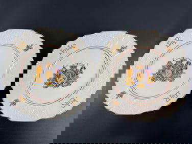 Pair of Royal Commemorative Plates with "ER" Monogram