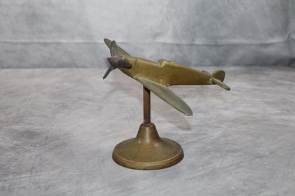 WWII Era Brass Spitfire Model plane