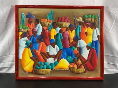 Hatian Oil on Canvas Painting by Pierre