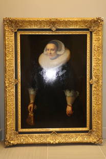 Attributed to Nicolaes Eliasz Pickenoy (Dutch, 1588-1653) Oil on Board: 16th Century Dutch master painting attributed to Nicolaes Eliasz Pickenoy. Medium: Oil on Board Dimensions: Framed H:61 W:46 Panel H:45 W:32 approximately