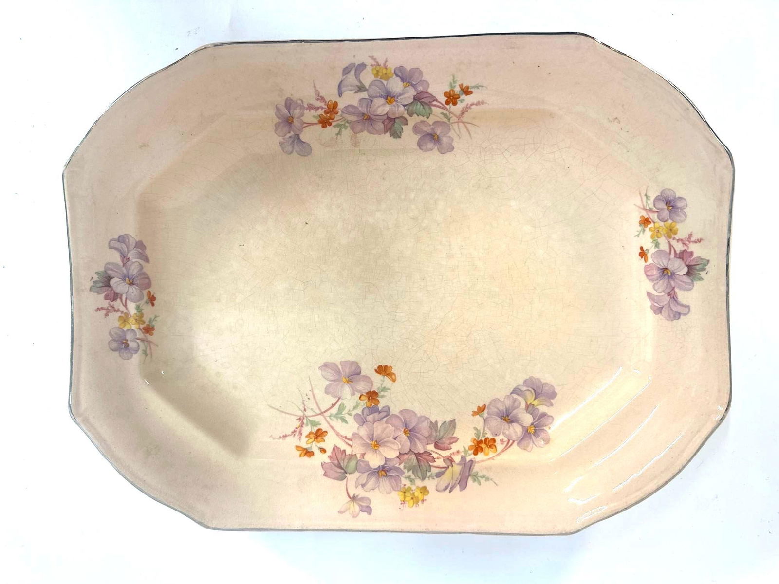 Vintage Ceramic Decal Platter, B7 -