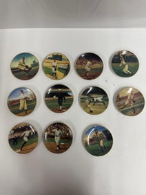 Set of 11 Legends of Baseball plates - B17