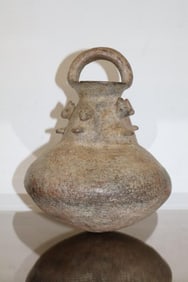 Ancient Peruvian Huacos Pottery Vase