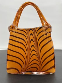 Murano-Style Art Glass Handbag Sculpture
