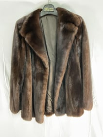 Vintage Mink Fur Coat, Rich, Dark Brown