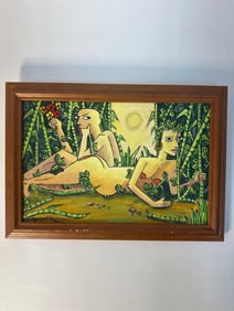 "Garden of Eden" by Ramon Calzadilla (Cuban) Oil on Canvas
