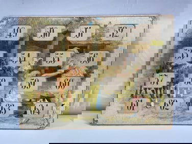 Antique Farm-Themed Arithmetic Learning Board - B12
