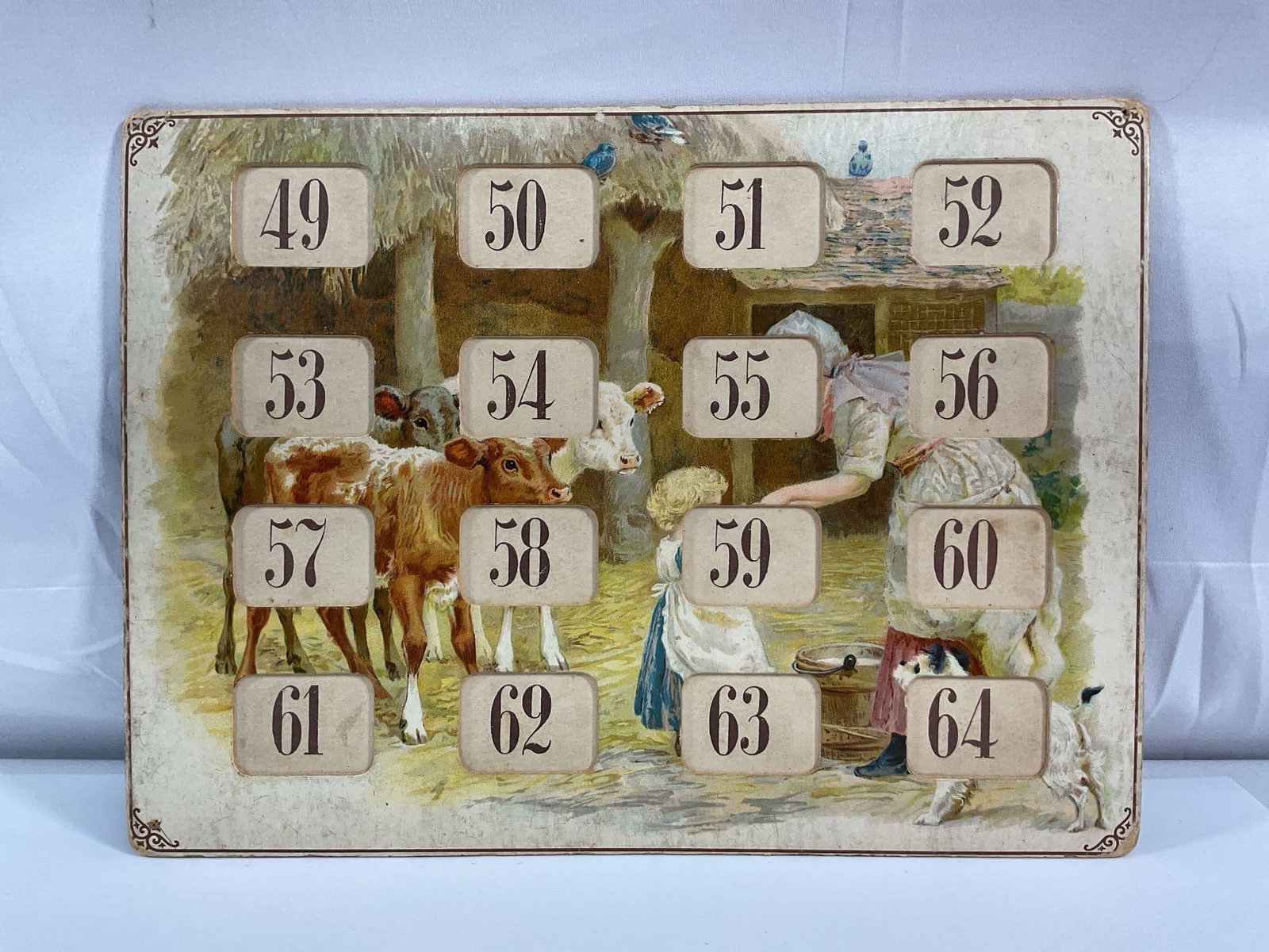 Antique Farm-Themed Arithmetic Learning Board - B12 (1 of 2)