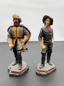 Pair of Civil War Officer Figurines