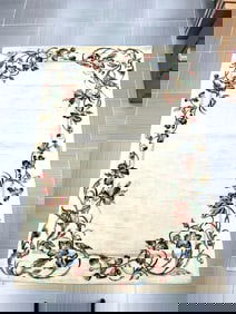 Rug 2 - Hooked Floral Area Rug