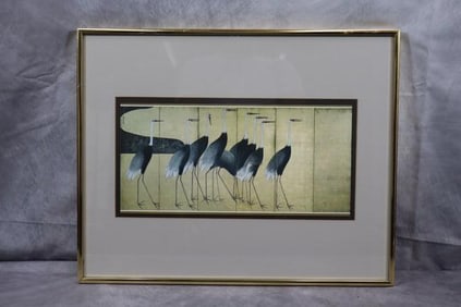 Ogata Korin (Japanese) Vintage Screen Print