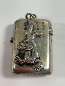 Antique L&W Vesta Case with Dragon Design (Match Safe Env 31)