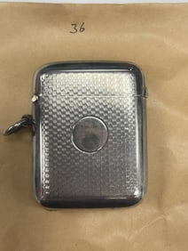 Antique S.M. & Co Mowbray Old Waves, Chester Stirling Silver Vesta Case (Match Safe Env 36)