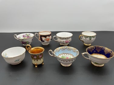 Assortment of Vintage and Antique Decorative Teacups