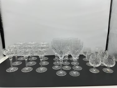 Collection of Vintage Cut Crystal Stemware and Glassware