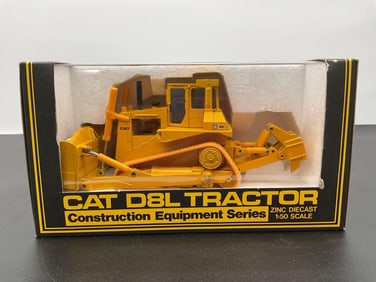 Vintage NZG Caterpillar D8L Tractor Dozer Diecast Model (Boxed, 1:50 Scale)
