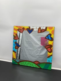 Romero Britto 24 Heart Mirror "A New Day"