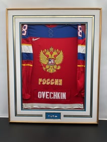 Framed Alexander Ovechkin Team Russia Hockey Jersey