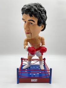 Rocky Balboa Bobblehead in Boxing Ring
