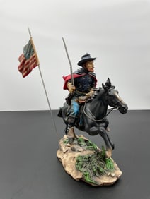 Civil War Cavalry Soldier on Horseback Figurine - Limited Edition 850/5000
