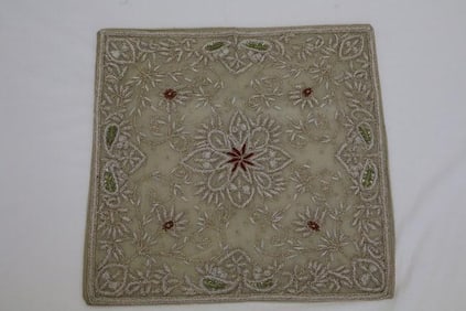 Indian Made Hand Embroidered Pillow Case