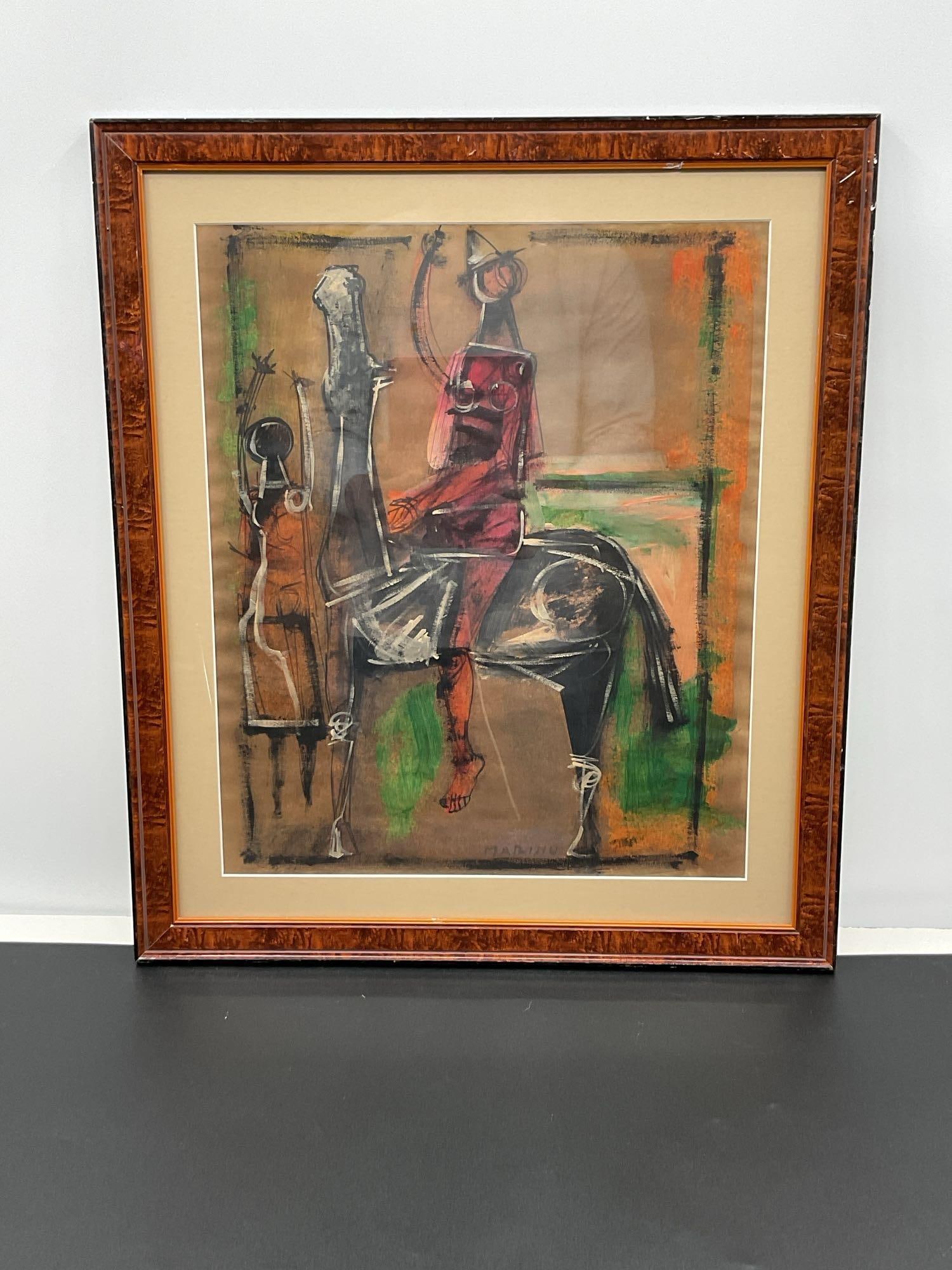 Marino Marini (Italy, 1901-1980) Guache (1 of 4)