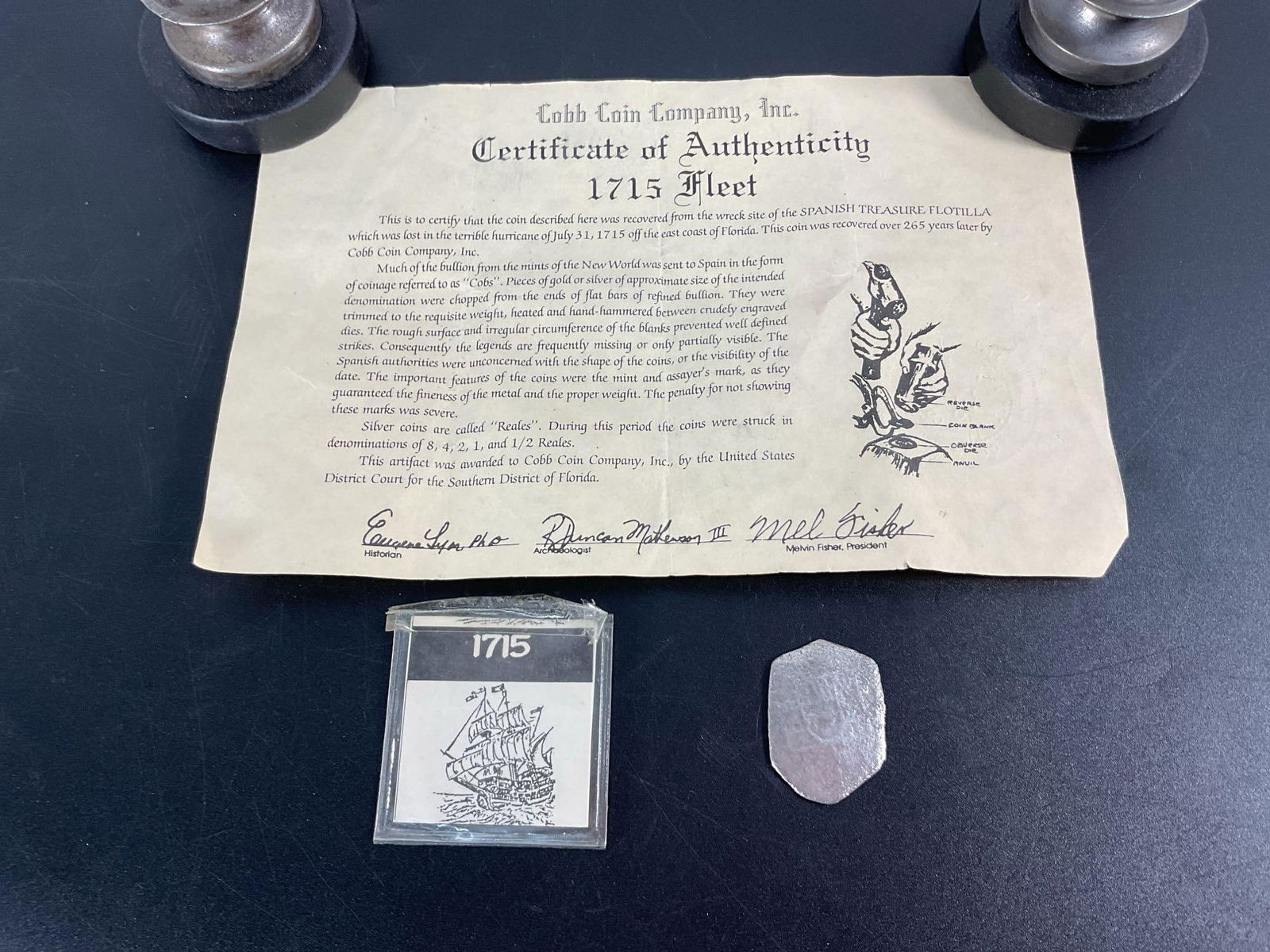 1715 Spanish Fleet Shipwreck Silver Cob Coin – Reign of Felipe V (1 of 5)