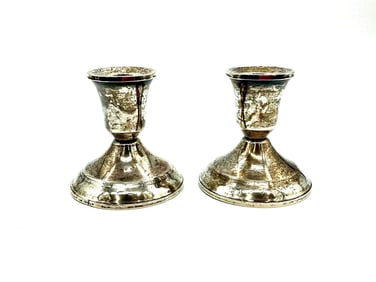 Duchin Creation Sterling Silver Weighted Candlestick Holders