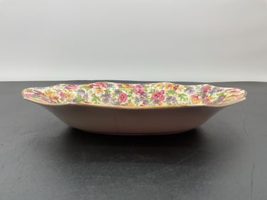 Vintage Chintz Floral Porcelain Bowl - James Kent Limited Longton