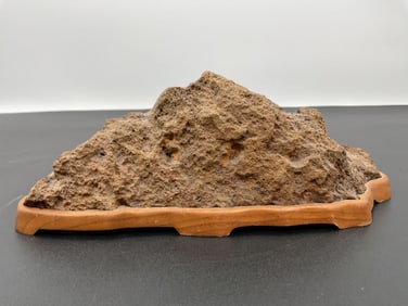 Suiseki Scholar's Stones on Carved Wood Bases