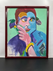 Picasso style portrait by Erin Tendler (American)Acrylic on Canvas