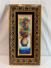 Still life by Moishe Rosenberg (American) Enamel on Copper