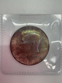 1964 Kennedy Half Dollar with Rainbow Toning