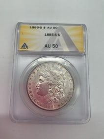1885-S Morgan Silver Dollar AU50
