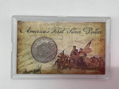 America's First Silver Dollar Spanish 8 Reales: Historic Spanish 8 Reales coin, known as America's first silver dollar, recovered from a Spanish brig off Louisiana. Used as preferred currency during the Revolutionary War, featuring Charles III