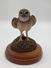 Burrowing Owl, Original Sculpture by James E. Dikon Jr.