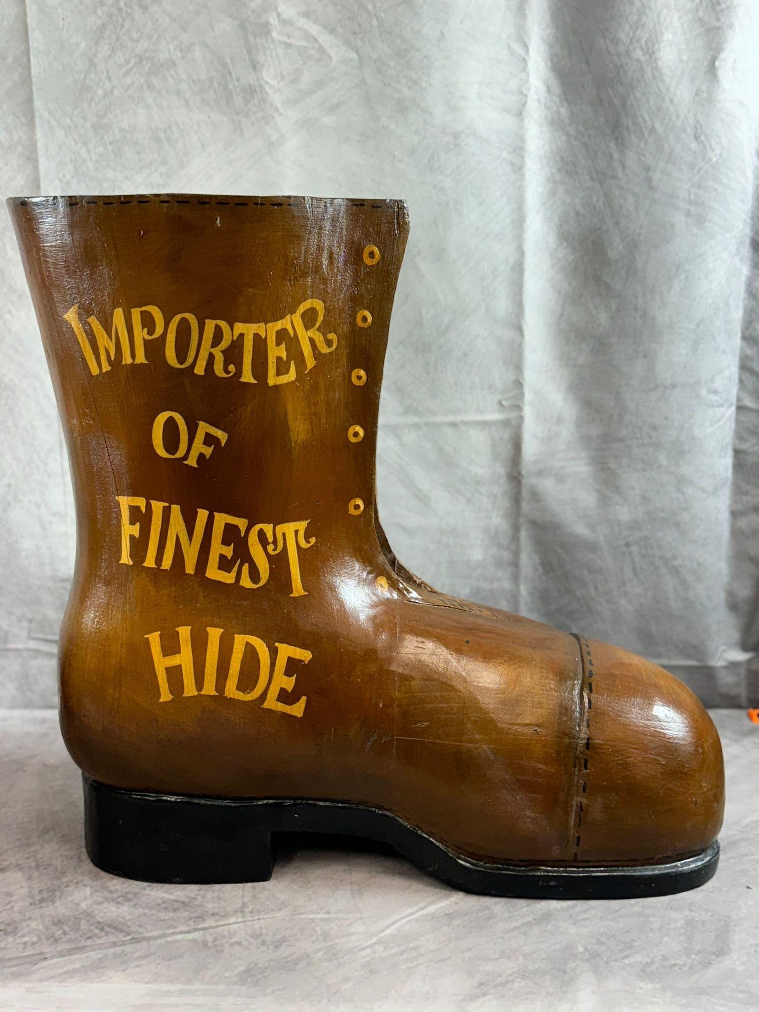 "The New York Tanning Co." Wooden Boot Advertisment (1 of 4)