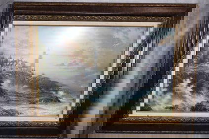 "Clearing storms" by Thomas Kinkade Lithograph
