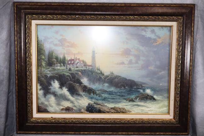 "Clearing storms" by Thomas Kinkade Lithograph (1 of 6)
