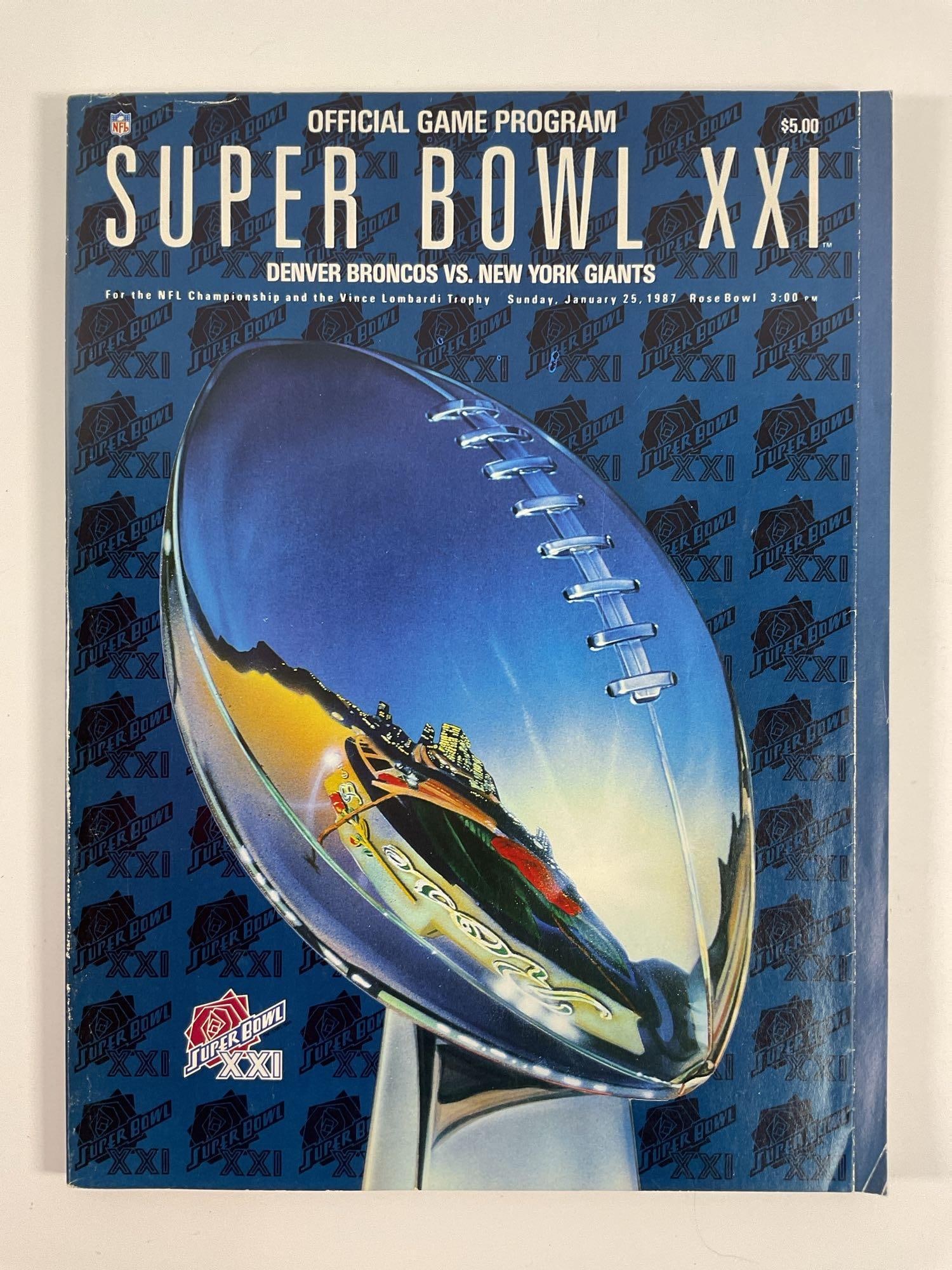 Super Bowl XXI Official Game Program (1 of 2)