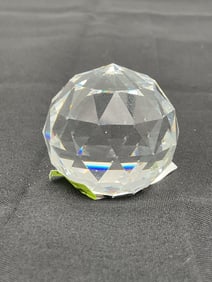 Faceted Crystal Paperweight Sphere