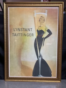 L Instant Taittinger Grace Kelly Champagne Vintage Poster